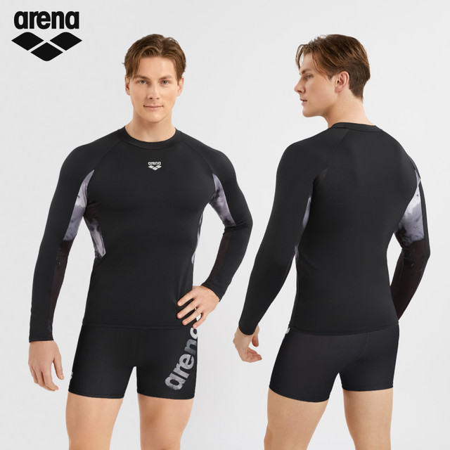 
arena 2025 new product men's 2.0 sun protection long-sleeved swimsuit boxer swim trunk men's style