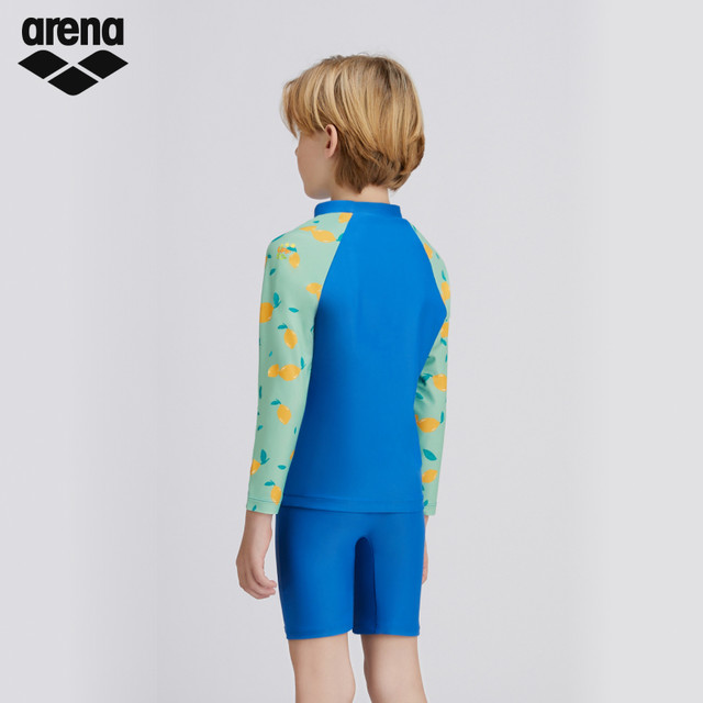 ARENA ARina split long sleeves and knee swimsuits children, boys, boys, young people, sunscreen hot spring swimsuit
