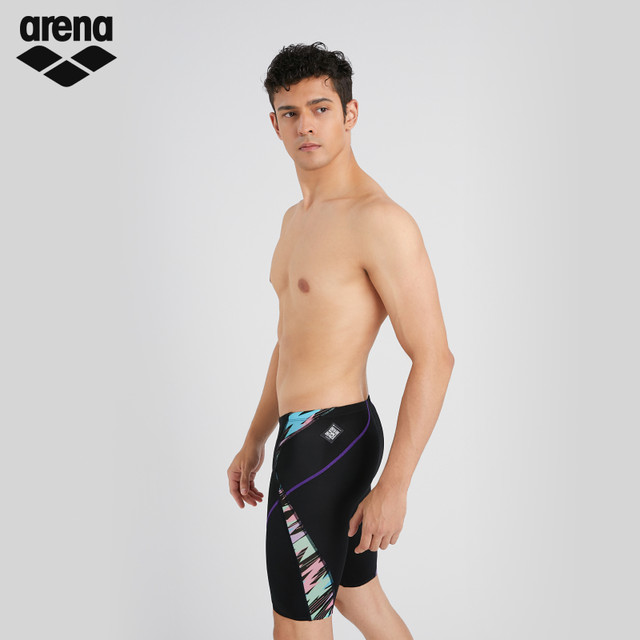 
arena Arena 2025 new men's competitive professional training sports close-fitting five-point knee-length swimming trunks