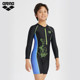 
arena 2025 new product for boys and girls sports and casual sun protection teenagers one-piece long-sleeved flat-angle swimsuit