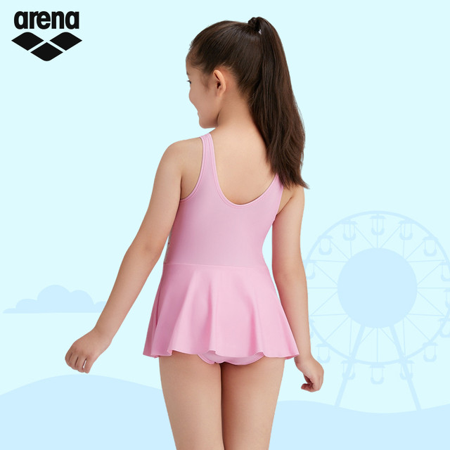 arena Arena One-piece Sleeveless Skirt Swimsuit Cute Cartoon New Children Girl
