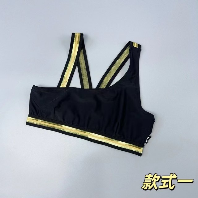 Amber single MOL* fashion children's vest split swimsuit girls triangle bikini quick dry small medium and big children