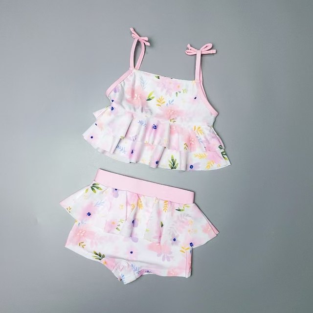 Amber children's swimsuit 36*Girls baby split skirt cute princess fashion swimming junction speed dry small and small children
