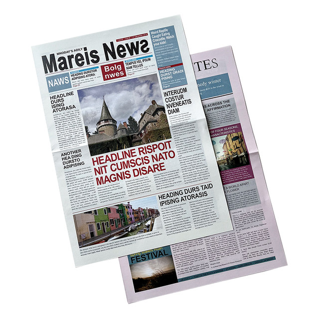 ins photo props ornaments retro English newspaper fashion card internet celebrity decoration food photography background layout
