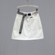 Anti-exposure denim skirt for women 2025 spring and summer A-line short skirt high waist versatile fashionable pocket slimming skirt trendy
