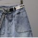 Anti-exposure denim skirt for women 2025 spring and summer A-line short skirt high waist versatile fashionable pocket slimming skirt trendy
