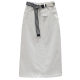 New spring high-waist denim skirt for women 2024 mid-length slim slim skirt with back slit hip-covered long skirt