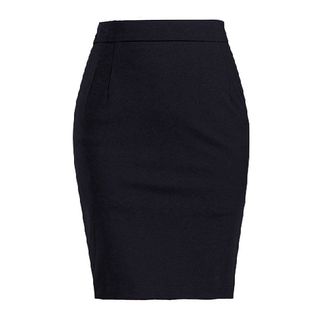 Spring and summer skirt women's mid -length hip skirt professional skirts, empty multiplied interview black skirt elastic work one -step skirt