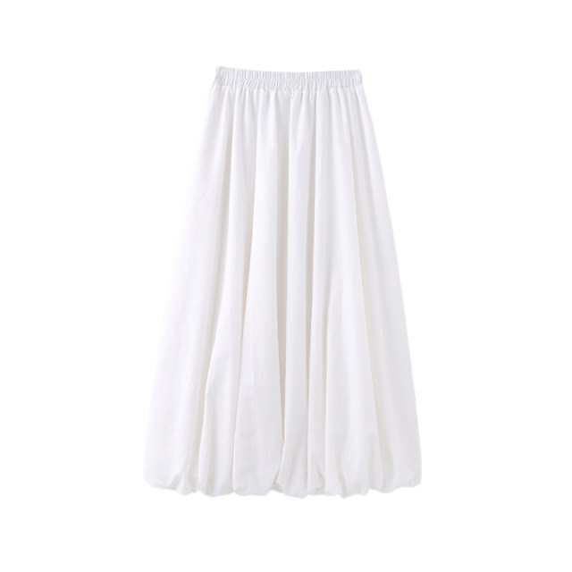 Putty Bud Skirt Female Summer Skin Small Mid -length Small Sports Wind Skirt White Design Ace
