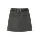 Black half-length skirt 2025 spring and autumn high-waisted small A-line hip-pack skirt anti-exposure straight suit short skirt