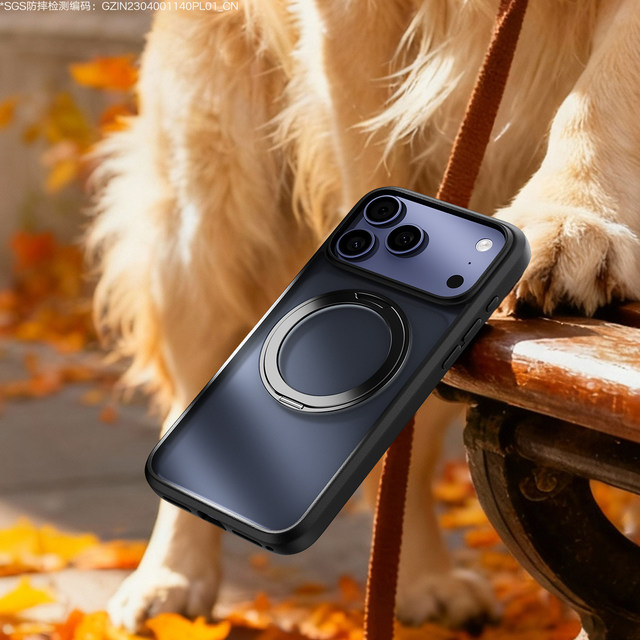 Papi's same Tulas pivot case O1S is suitable for Apple 17ProMax mobile phone case iPhone17pro2025 new 17 anti-fall magnetic stand 16pm minimalist transparent protective case