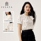 FEXATA Figus 2025 summer new product French design bow tied polka dot short-sleeved shirt for women