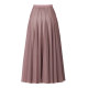 High-waisted gauze skirt with pleated women's spring 2025 new long skirt waist-hugging slimming skirt mid-length A-line large sway
