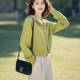 2025 spring clothing new style this year's popular middle-aged mother wear green casual spring short jacket for women's spring and autumn
