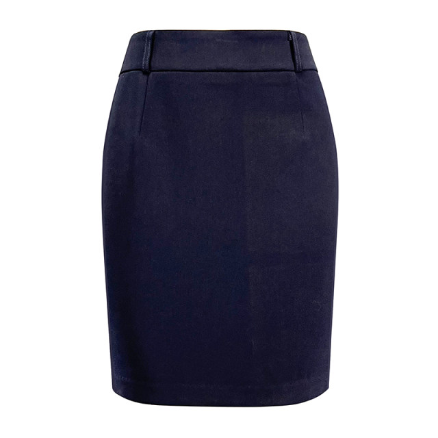 Navy blue skirt short skirt for women 2024 high waist slim versatile professional outfit one-step skirt straight skirt hip-cover skirt
