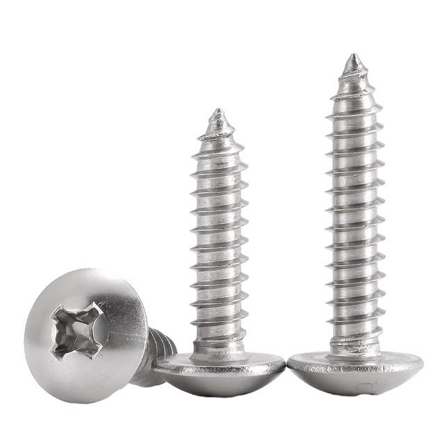 201/304/316 Stainless Steel Cross Big flat head Self-attack Screw Big Umbrella Head Round Head Zigong Wood Screw M3-M6