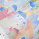 Spring sweet and fresh printed A-line skirt with fungus spliced ​​French print high-waisted slim mid-length skirt