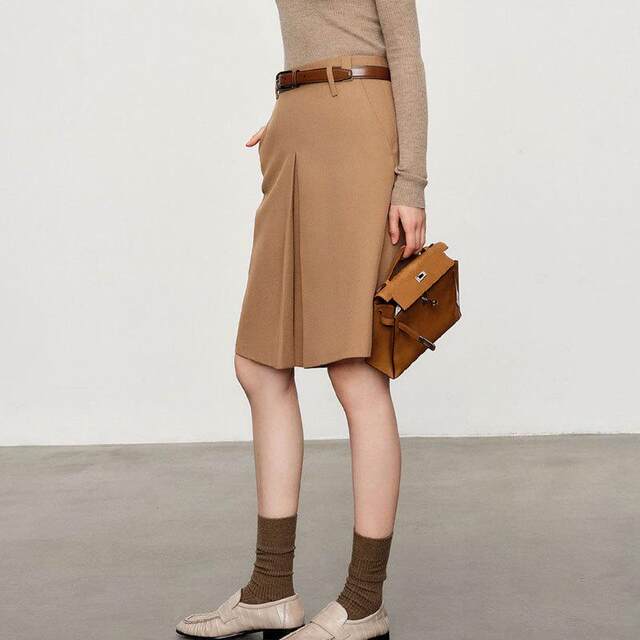 Intellectual Skirt Suit Skirt for Women 2025 Spring and Autumn High Waist Slim and Slim versatile A-line Gray Knee-High Mid Skirt