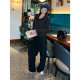 I give the design sense of autumn and winter, thickened lapel sweater for women, a versatile loose long-sleeved lazy style top
