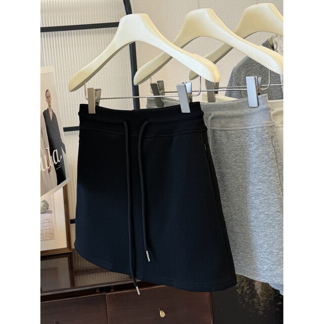 New high-waisted skirt knitted hip-covered skirt invisible pocket anti-exposure sports and casual skirt