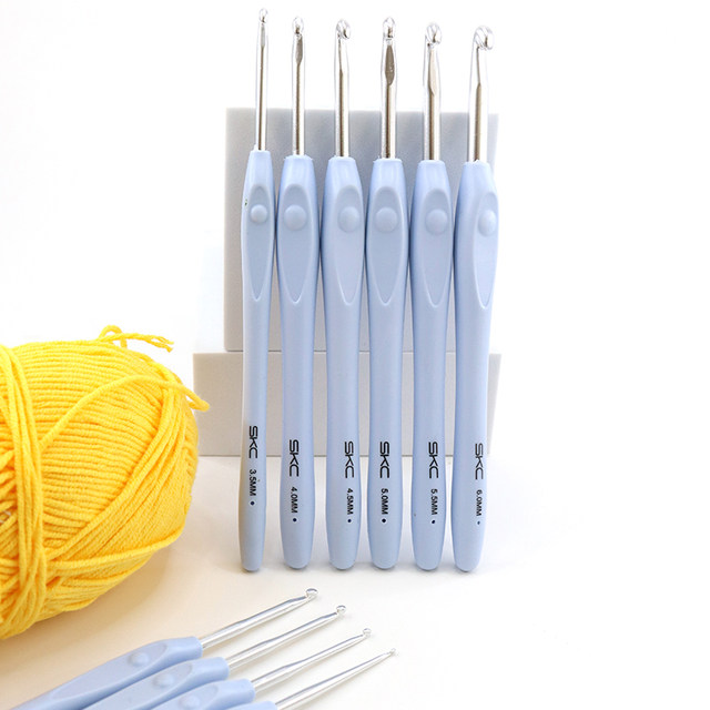 SKC aluminum crochet set sweater needle hand knitting tool set crochet set soft handle crochet set