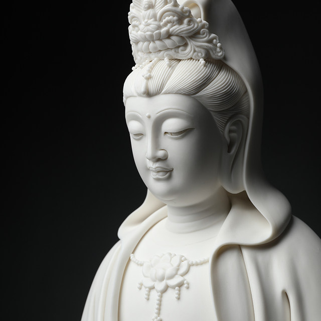 Dai Yutang Ceramics Lin Jianping Buddha statue enshrined in household ...