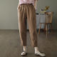 100 linen#Large -size self -confidence eight -point loose Harun pants female casual thin models and thin summer pants