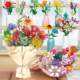 Chinese building blocks and flowers girls primary school students simulated flowers bouquet roses 520 Valentine's Day gift toys