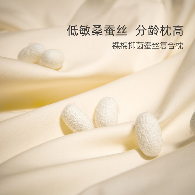 Mercury Home Textiles Children's Pillow Antibacterial Hypoallergenic Silk Composite Pillow Mother and Baby Class A Baby Pillow Core to Assist Sleep