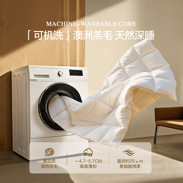 Mercury Home Textiles Australia imported wool quilt 100% sheep wool 80 count cotton winter quilt four seasons quilt washable quilt core