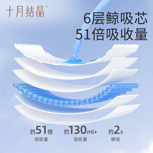 October crystallization anti-broken breast pads leak-proof disposable breast pads ultra-thin breast pads anti-broken breast patches during breastfeeding 100 pieces in autumn