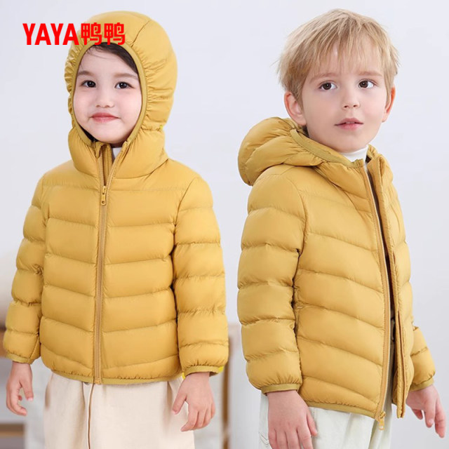 Duck children's down jacket for boys and girls 2025 autumn and winter off-season thin and fashionable bread warm baby jacket