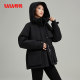 Tong Liya star's same duck down jacket women's new winter new mid-length hooded waist simple work jacket