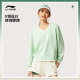 Li Ning tennis sweatshirt women's 2025 new spring women's v-neck top casual long-sleeved sweater sportswear