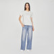 Lee Shopping Mall same style as 25 spring and summer new loose mid-waist light blue women's wide-leg jeans