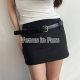 European and American style retro fashionable and simple legs showing long anti-exposure side zipper hip belt suit short skirt skirt women