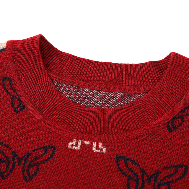 Milanden middle-aged and elderly mothers' clothing 2025 new autumn and winter round neck fashionable printed sweaters women's warm tops