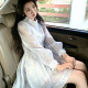 Yu Xiaoping Blues Iris Small Fresh Floral Design Niche Dress Spring Skillful Backless Long Skirt
