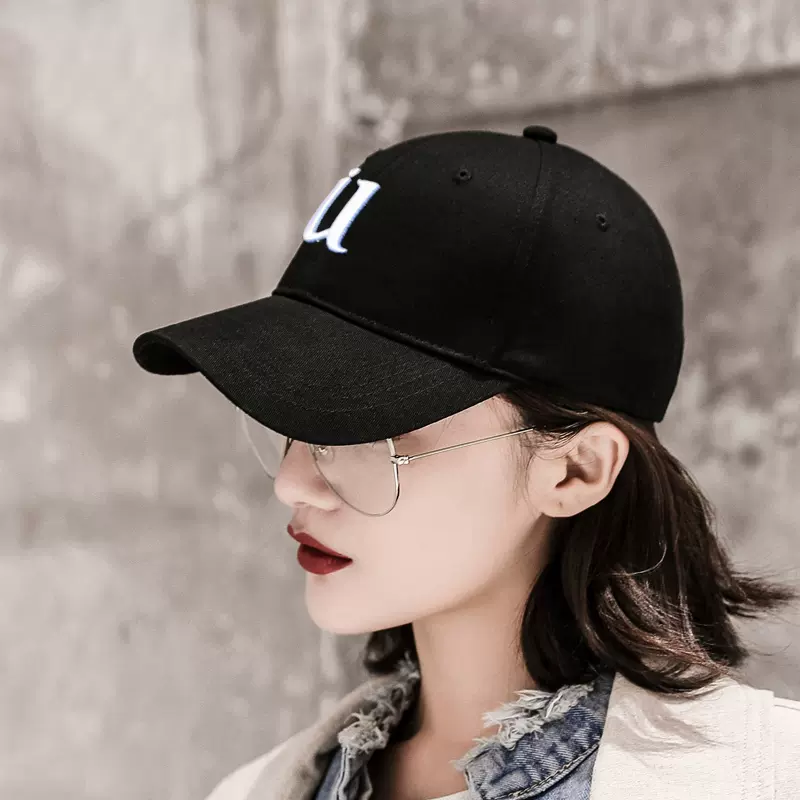 帽子女u字母刺绣棒球帽男韩版百搭潮人春夏学生