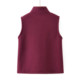 Fat Mom Polar Fleece Stand Collar Zipper Cardigan Vest for Middle-aged and Elderly Women Loose, Slim and Versatile Large Size Vest