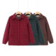 Middle-aged and elderly mothers new autumn and winter lapel plaid cotton jacket women's loose and versatile casual cotton coat cotton top
