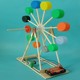 Students make their own ferris wheel waste, use handmade DIY materials, technology small production, creative environmental protection competition works