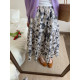 Dongdaemun's same style MM Studio French sweet ink printing elastic waist skirt for women's spring and summer mid-length skirt
