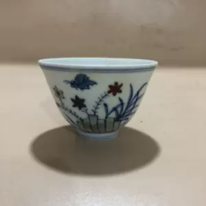 希少！！】 唐物 CC336 【大明成化年製】 ｈ S！ 美品 十客／箱付 杯