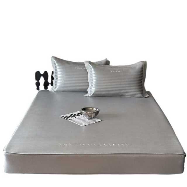 Simple style Class A mother-and-baby grade ice silk rattan mat three-piece set, summer cooling air-conditioned soft mat and fitted sheet machine washable