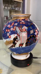 長期保証 [稀少] オールド香蘭社製 「金彩鶉」花瓶 超細密画 超絶技巧