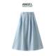 Denim skirt for women in autumn and winter new long skirt pocket high waist slim A-line skirt mid-length skirt 1939 customized
