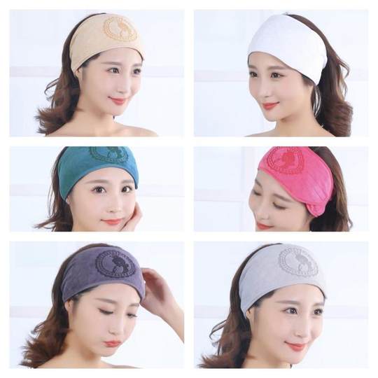 Beauty salon makeup hairband Velcro headband special for ear picking skin management headscarf soft and absorbent with logo