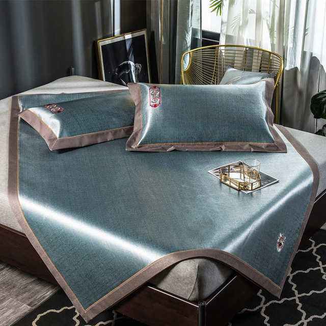 2023 new high -end A -class maternal and infant -level -grade -washed ice silk mats three -piece set of summer beds can be water
