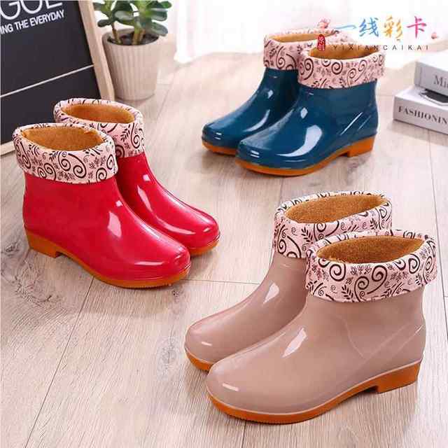 
Beef tendon bottom rain boots women's fashionable short tube non-slip water shoes adult water boots waterproof Oxford bottom rain boots rubber shoes